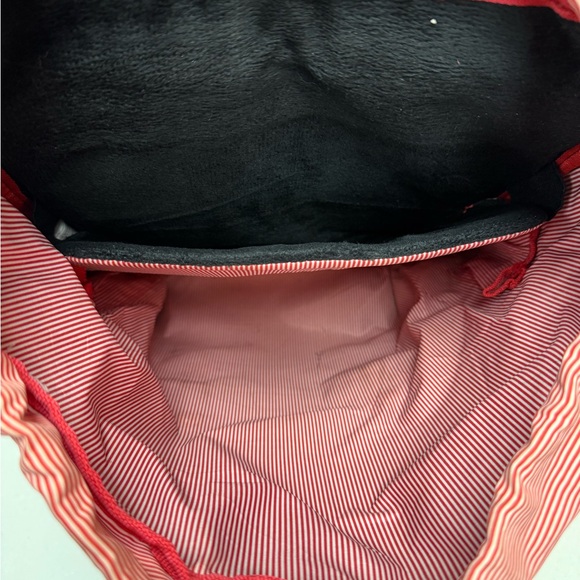 HERSCHEL Black Backpack 🎒 Red Stripe Interior with Computer pocket - Picture 6 of 12